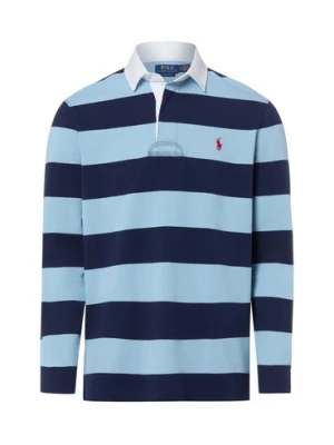 Polo Ralph Lauren Męska koszulka polo - klasyczny krój Mężczyźni Bawełna niebieski,