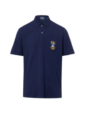 Polo Ralph Lauren Męska koszulka polo Mężczyźni Bawełna (100%) niebieski jednolity,