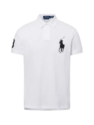 Polo Ralph Lauren Męska koszulka polo Mężczyźni Bawełna biały jednolity,