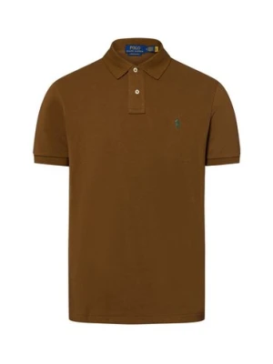 Polo Ralph Lauren Męska koszulka polo Mężczyźni Bawełna brązowy jednolity,