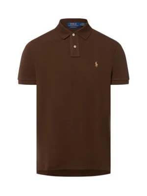 Polo Ralph Lauren Męska koszulka polo Mężczyźni Bawełna brązowy jednolity,