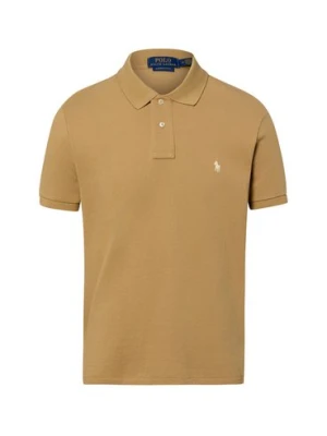 Polo Ralph Lauren Męska koszulka polo Mężczyźni Bawełna brązowy jednolity,