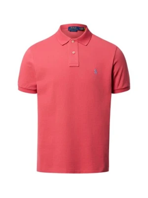 Polo Ralph Lauren Męska koszulka polo Mężczyźni Bawełna czerwony jednolity,