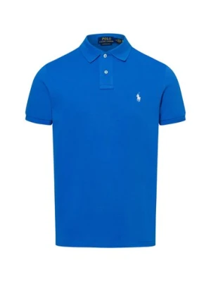 Polo Ralph Lauren Męska koszulka polo Mężczyźni Bawełna niebieski jednolity,