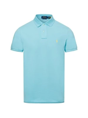 Polo Ralph Lauren Męska koszulka polo Mężczyźni Bawełna niebieski jednolity,