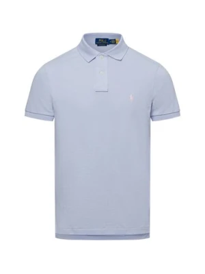 Polo Ralph Lauren Męska koszulka polo Mężczyźni Bawełna niebieski jednolity,