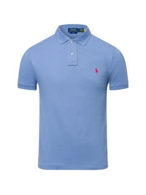 Polo Ralph Lauren Męska koszulka polo Mężczyźni Bawełna niebieski jednolity,