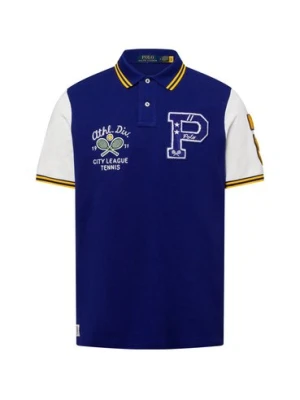 Polo Ralph Lauren Męska koszulka polo Mężczyźni Bawełna niebieski jednolity,
