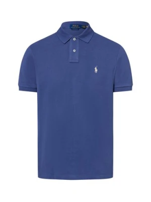 Polo Ralph Lauren Męska koszulka polo Mężczyźni Bawełna niebieski jednolity,