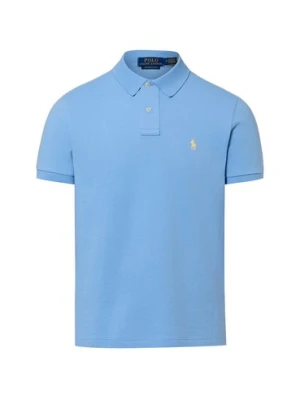 Polo Ralph Lauren Męska koszulka polo Mężczyźni Bawełna niebieski jednolity,