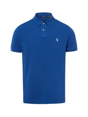 Polo Ralph Lauren Męska koszulka polo Mężczyźni Bawełna niebieski jednolity,