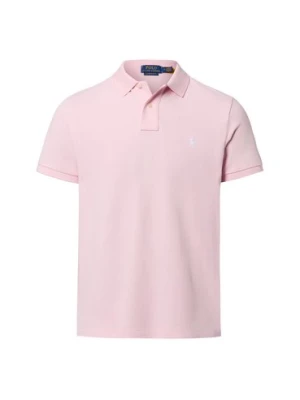 Polo Ralph Lauren Męska koszulka polo Mężczyźni Bawełna różowy jednolity,