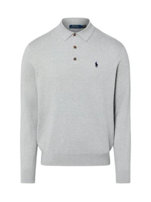 Polo Ralph Lauren Męska koszulka polo Mężczyźni Bawełna szary marmurkowy,