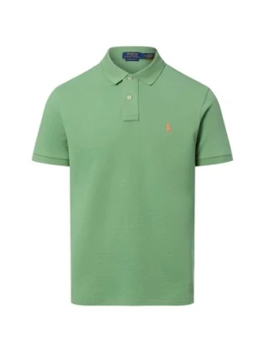 Polo Ralph Lauren Męska koszulka polo Mężczyźni Bawełna zielony jednolity,
