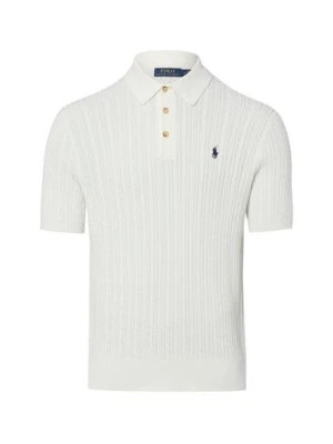 Polo Ralph Lauren Męska koszulka polo z dzianiny Mężczyźni Bawełna biały,