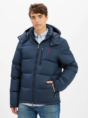 Polo Ralph Lauren Męska pikowana kurtka puchowa Mężczyźni niebieski jednolity,
