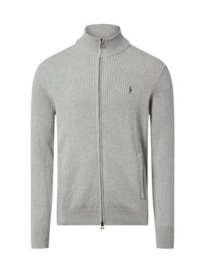 Polo Ralph Lauren Męski kardigan Mężczyźni Bawełna szary jednolity,