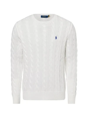 Polo Ralph Lauren Męski sweter Mężczyźni Bawełna biały jednolity,