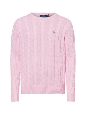 Polo Ralph Lauren Męski sweter Mężczyźni Bawełna różowy jednolity,