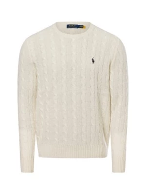 Polo Ralph Lauren Męski sweter Mężczyźni Wełna biały jednolity,