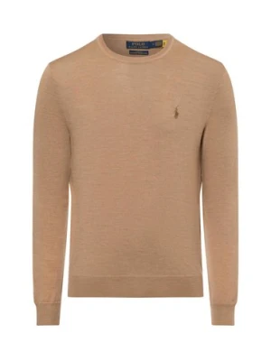 Zdjęcie produktu Polo Ralph Lauren Męski sweter z dzianiny Mężczyźni drobna dzianina beżowy,