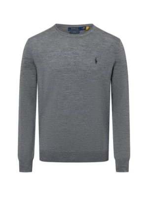 Polo Ralph Lauren Męski sweter z dzianiny Mężczyźni drobna dzianina szary marmurkowy,