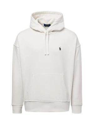 Polo Ralph Lauren Męski sweter z kapturem Mężczyźni Bawełna biały jednolity,