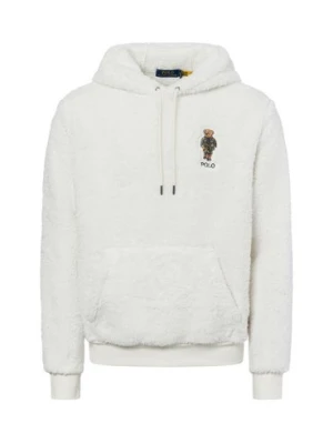 Polo Ralph Lauren Męski sweter z kapturem Mężczyźni biały jednolity,
