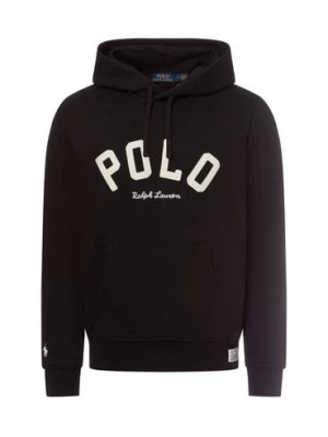 Polo Ralph Lauren Męski sweter z kapturem Mężczyźni czarny jednolity,