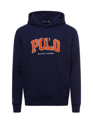 Polo Ralph Lauren Męski sweter z kapturem Mężczyźni niebieski jednolity,