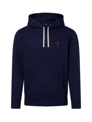 Polo Ralph Lauren Męski sweter z kapturem Mężczyźni niebieski jednolity,