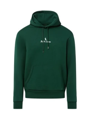 Polo Ralph Lauren Męski sweter z kapturem Mężczyźni zielony jednolity,