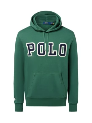 Polo Ralph Lauren Męski sweter z kapturem Mężczyźni zielony wzorzysty,