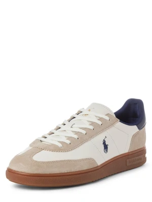 Polo Ralph Lauren Męskie skórzane buty sportowe - Bedford PP Mężczyźni skóra biały jednolity,
