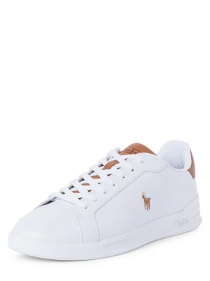 Polo Ralph Lauren Męskie skórzane buty sportowe Mężczyźni skóra biały jednolity,