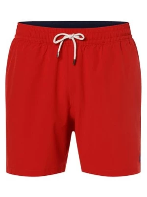 Polo Ralph Lauren Męskie spodenki kąpielowe Mężczyźni Sztuczne włókno czerwony jednolity,