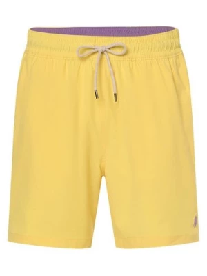Polo Ralph Lauren Męskie spodenki kąpielowe Mężczyźni Sztuczne włókno żółty jednolity,