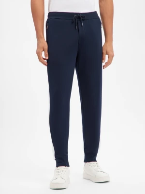 Polo Ralph Lauren Męskie spodnie do biegania Mężczyźni Bawełna niebieski jednolity,