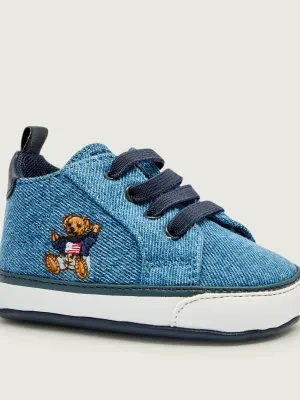 POLO RALPH LAUREN Niechodki QUILTON BEAR GORE HI LAYETTE | denim