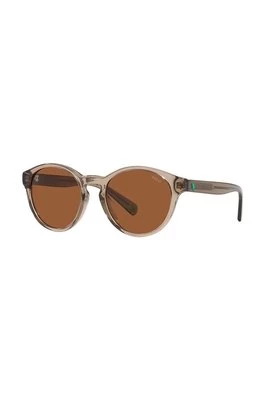 Polo Ralph Lauren okulary przeciwsłoneczne dziecięce kolor brązowy 0PP9505U