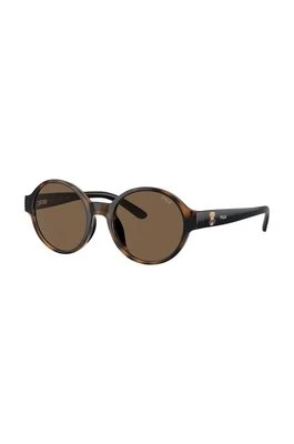 Polo Ralph Lauren okulary przeciwsłoneczne dziecięce kolor brązowy 0PP9508U