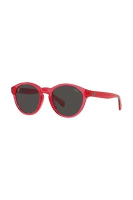 Polo Ralph Lauren okulary przeciwsłoneczne dziecięce kolor czerwony 0PP9505U