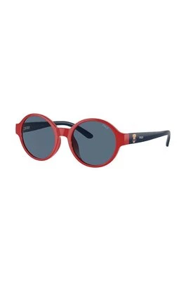 Polo Ralph Lauren okulary przeciwsłoneczne dziecięce kolor czerwony 0PP9508U