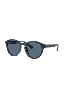 Polo Ralph Lauren okulary przeciwsłoneczne dziecięce kolor granatowy 0PP9505U