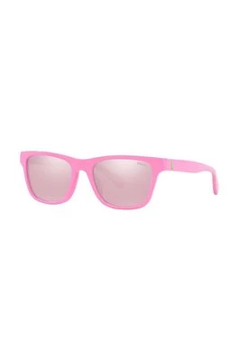 Polo Ralph Lauren okulary przeciwsłoneczne dziecięce kolor różowy 0PP9504U