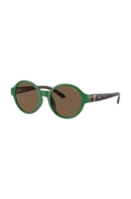 Polo Ralph Lauren okulary przeciwsłoneczne dziecięce kolor zielony 0PP9508U