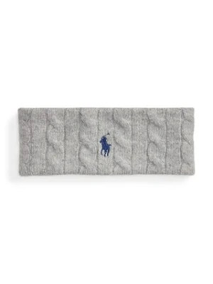 Polo Ralph Lauren opaska na głowę wełniana WOOL BLEND kolor szary 455981426002