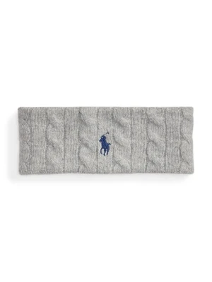 Polo Ralph Lauren opaska na głowę wełniana WOOL BLEND kolor szary 455981426002