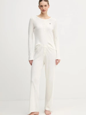 Polo Ralph Lauren piżama bawełniana damska kolor beżowy bawełniana 4P0235