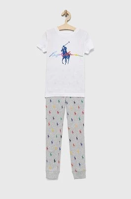 Polo Ralph Lauren piżama bawełniana dziecięca kolor szary wzorzysta